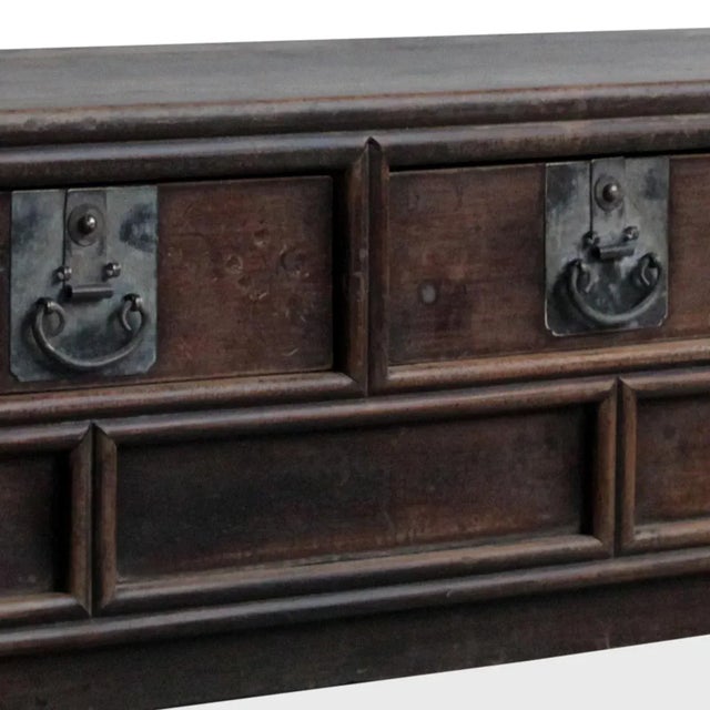 Low Walnut Storage Coffer For Sale - Image 6 of 7