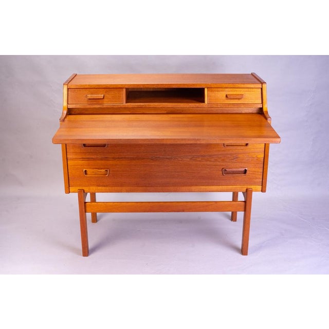 Mid-Century Modern Danish Teak Secretaire by Arne Wahl Iversen for Vinde Møbelfabrik, 1960s For Sale - Image 3 of 14