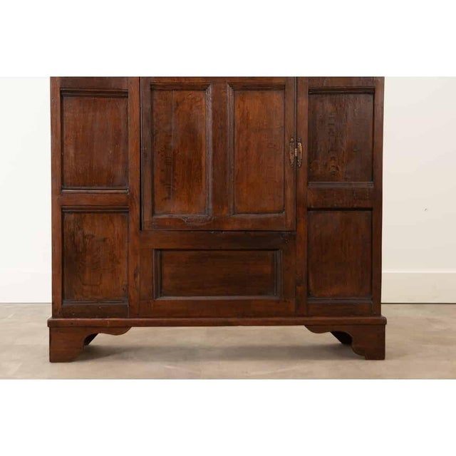 English 18th Century Oak Armoire Cabinet For Sale In Baton Rouge - Image 6 of 12
