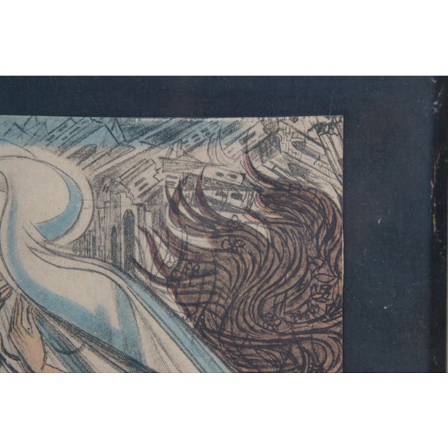 Gray Antique Jan Toorop Alleen De Christus Kan Alles Redden Lithograph Postcard Print For Sale - Image 8 of 10