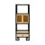 Black Oriental Black Rim Natural Wood Narrow Storage Display Bookcase Cabinet For Sale - Image 8 of 8