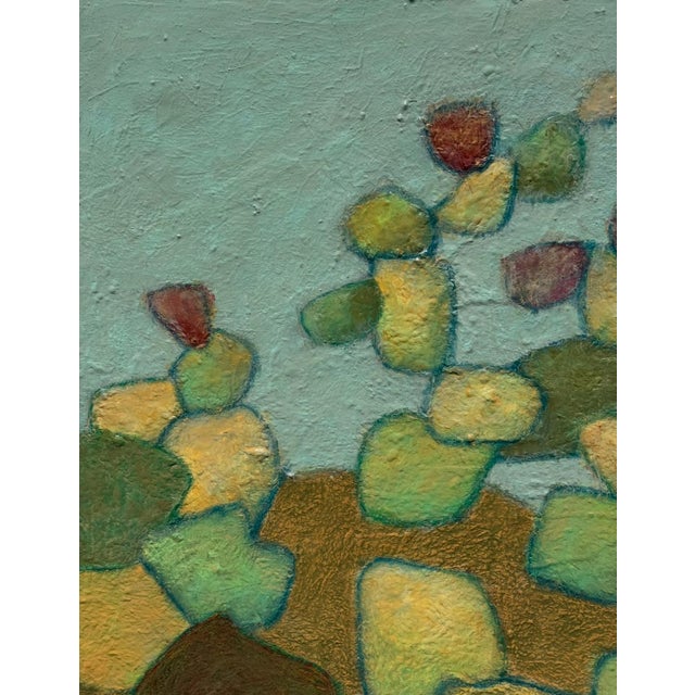 "Orbiting Meadows" is an original abstract mixed media painting on canvas by Zac Woodiel. This piece features various...