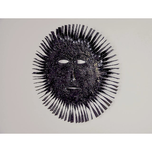 Hollywood Regency Large Brutalist Sun Sconce, Spain, 1970s For Sale - Image 3 of 10