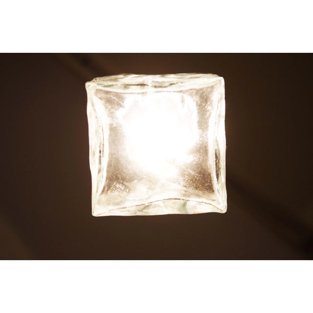 Silver Vintage Glass and Steel Pendant Lamp by J.T. Kalmar For Sale - Image 8 of 11