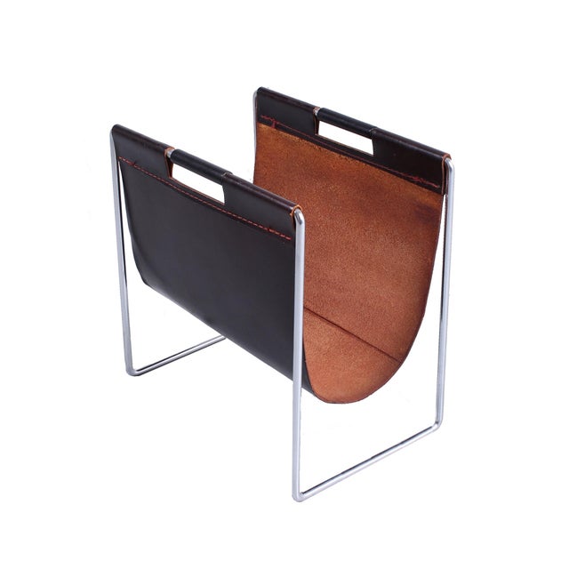 Dadime Leather Magazine Holder by Brabantia, 1970s For Sale - Image 14 of 14
