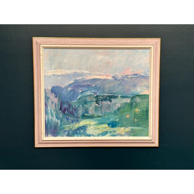 Pia Oom, Landscape, 1950s, Oil on Canvas, Framed For Sale - Image 11 of 18