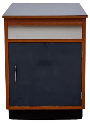 Modern Belgian Blue and White Laminate Sideboard, 1958