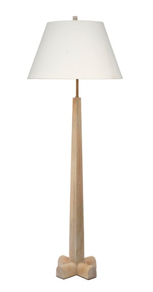 Charleston Floor Lamp, White Washed Wood