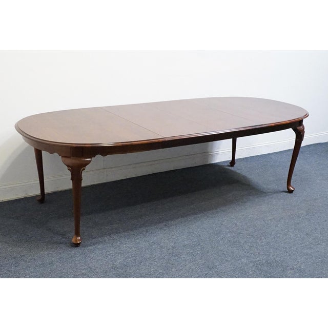 ETHAN ALLEN Georgian Court Collection Solid Cherry Traditional Style 102" Oval Dining Table 11-6214 29.5" High 66" Wide...