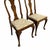 Pair of Queen Anne Style Burl Walnut Side Chairs with Shell Carved Cabriole Legs Measurements: 38"H x 19.5"W × 23"D