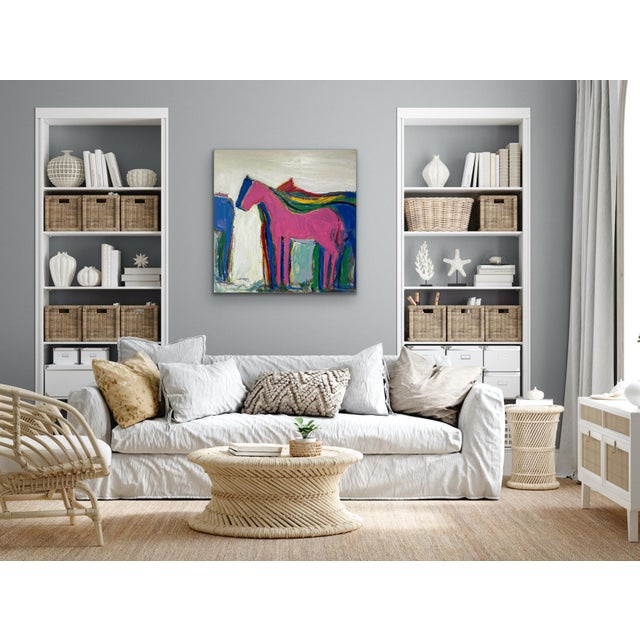 Contemporary Contemporary Expressionist Horse Original Oil Painting For Sale - Image 3 of 12