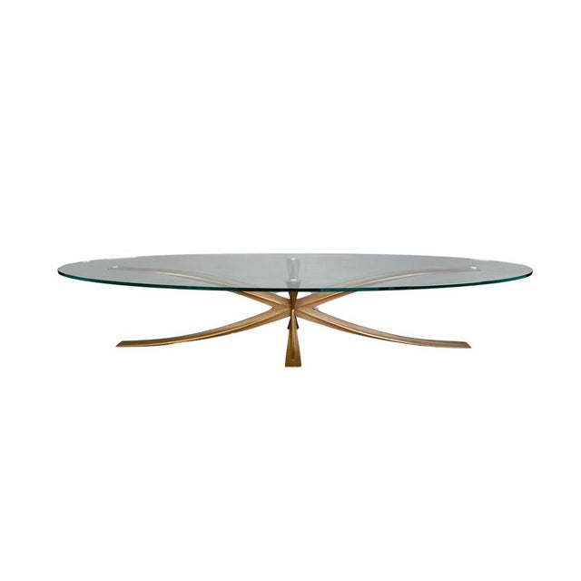 Vintage Coffee Table in Bronze Glass by Michel Mangematin, 1960s For Sale - Image 10 of 10