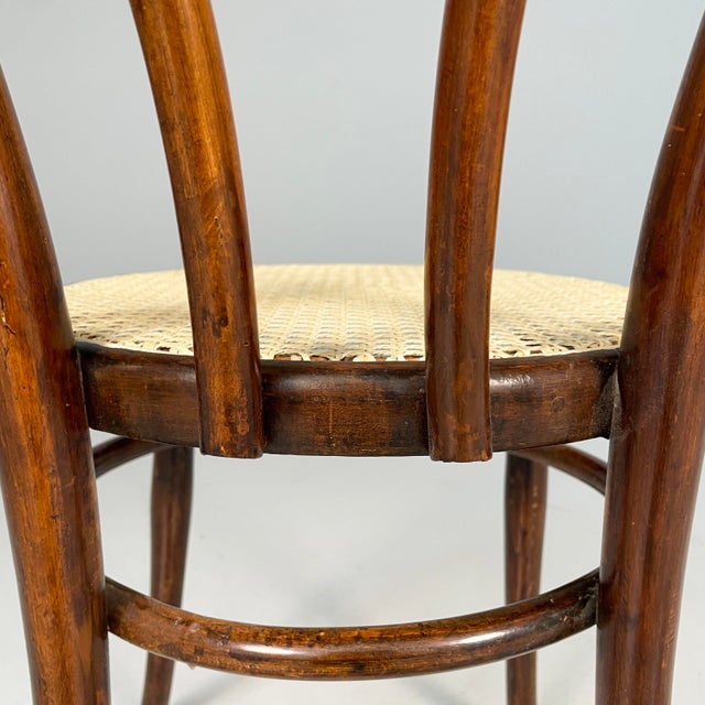 Italian Chairs in Wood and Straw, 1900s, Set of 4 For Sale - Image 12 of 17