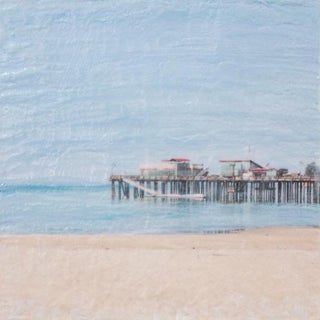 Capitola Morning - Photo Encaustic Painting For Sale