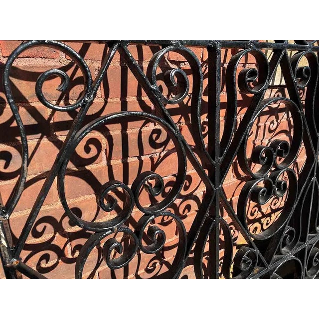 Vintage Wrought Iron Driveway Gates For Sale - Image 4 of 8