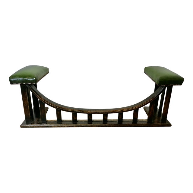 William Birch Arts and Crafts Heavy Oak Club Fender, 1890s For Sale