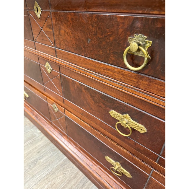 Antique Late 1800s Victorian Eastlake Marble Top Dresser Chest Dressing Stand For Sale - Image 14 of 18