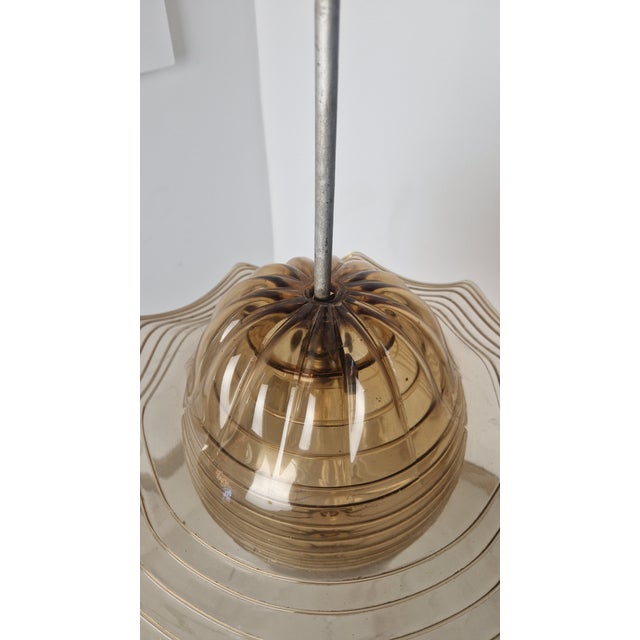 Honey Glass Chandelier by Vittorio Zecchin for Venini Murano, 1940s For Sale - Image 11 of 12