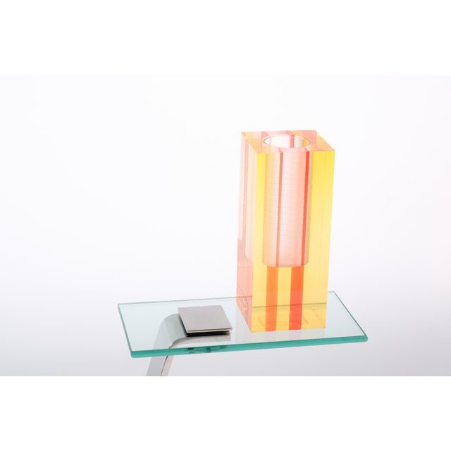 Rare Plexiglass Vase by Luca Bonato for Fusina For Sale - Image 10 of 10