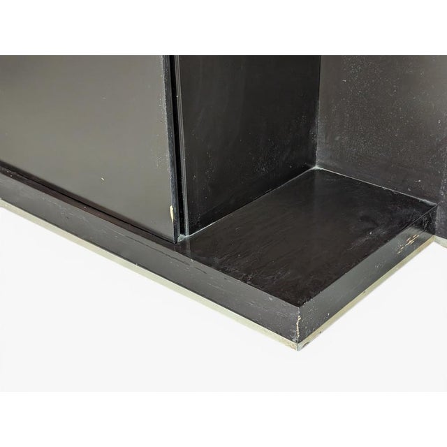 Metal Console Table in Lacquered Wood and Glass, Italy, 1980s For Sale - Image 7 of 13