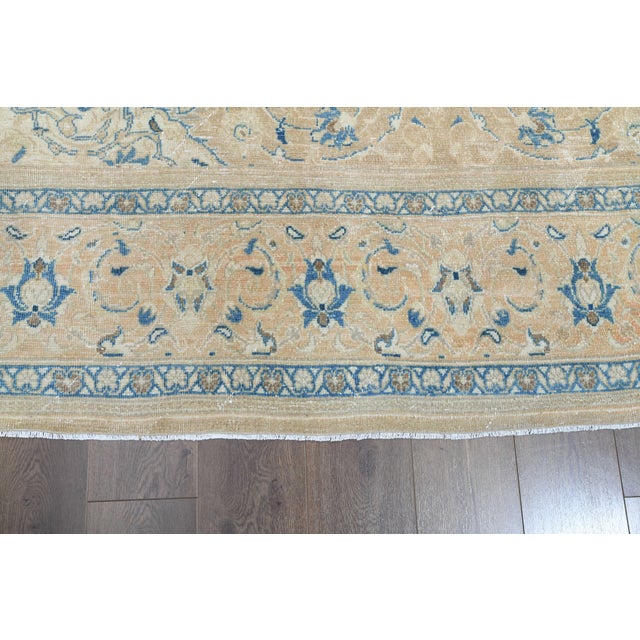 1970s Vintage Persian Handmade Wool Cotton Orange Area Rug For Sale - Image 10 of 11