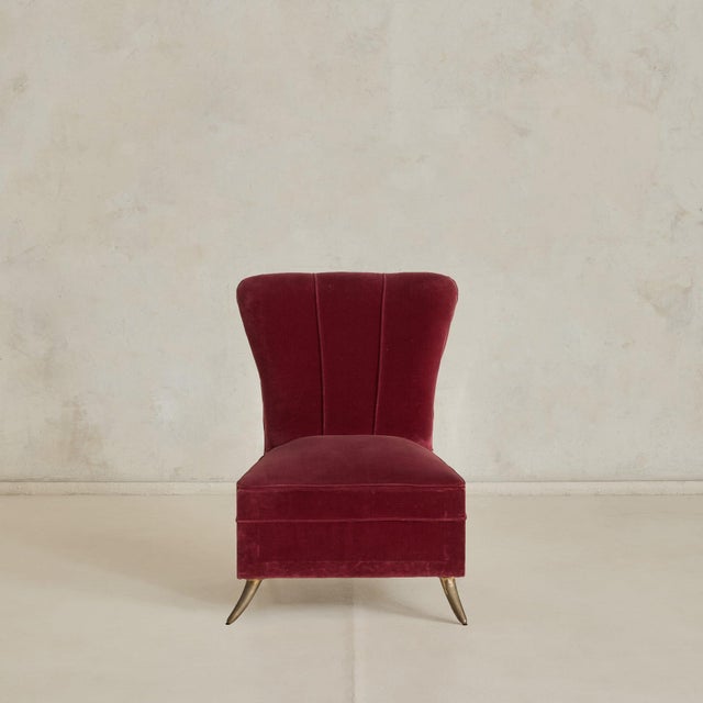 Italian Accent Chair in the Manner of Guglielmo Veronesi, 1950s - 2 Available For Sale - Image 4 of 11