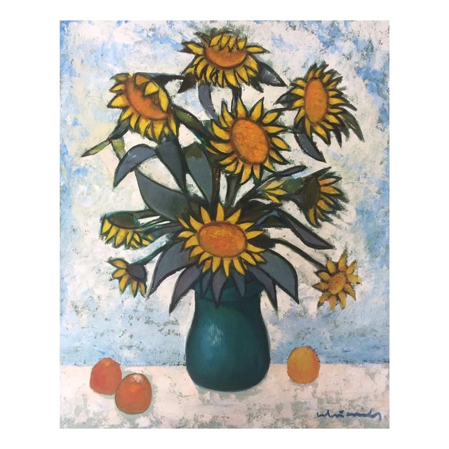 Laimdots Murnieks, Sunflowers, 1999, Oil on Canvas For Sale