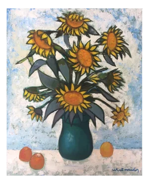 Laimdots Murnieks, Sunflowers, 1999, Oil on Canvas