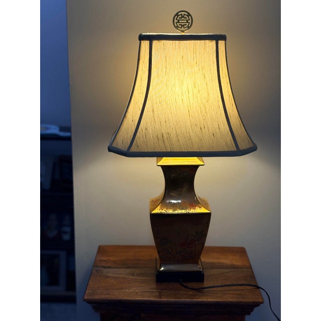 Morris Greenspan Vintage Morris Greenspan Chinoiserie Gold Lamp For Sale - Image 4 of 16