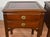 1940s 1940 Pair of Regency Style Mahogany Lather Top Night Stands Bedside Tables For Sale - Image 5 of 11