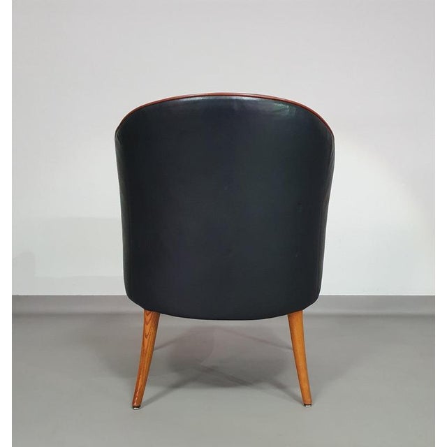 Armchairs in Walnut and Leather, Italy, 1980s, Set of 2 For Sale - Image 18 of 18