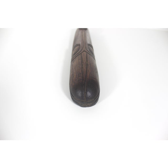 Mid Century Carved Wood Face Mask Signed by Artist For Sale - Image 13 of 17