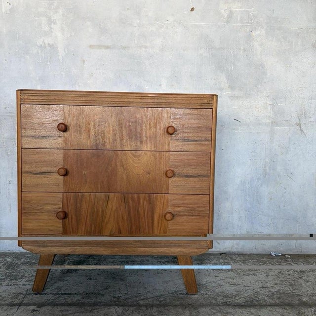 Mid-Century Walnut and Oak Compact Chest of Drawers, 1960s For Sale - Image 3 of 7
