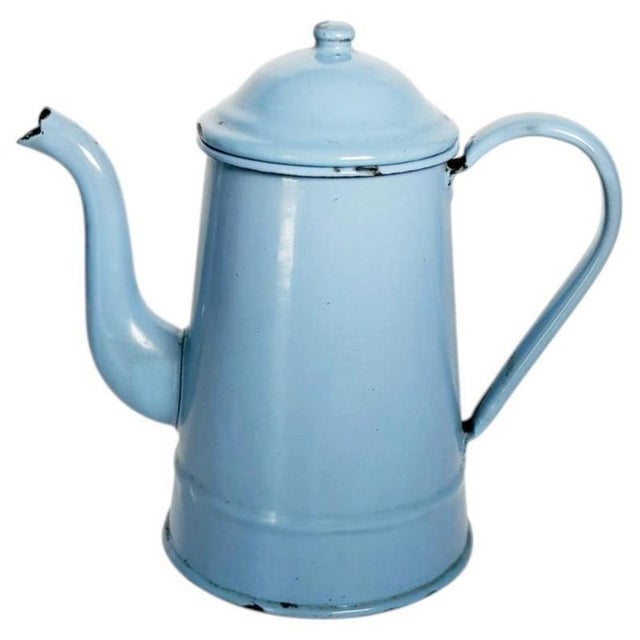 Enameled Iron Coffee Pot, France, 1960s For Sale - Image 12 of 12