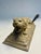 Vintage Gilt Tiger Desk Sculpture and Pen Holder For Sale In Chicago - Image 6 of 12