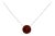 .925 Sterling Silver Bezel Set 3.5mm Created Red Ruby Gemstone Solitaire 18" Pendant Necklace For Sale