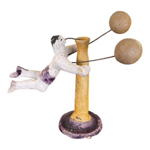 Antique Strongman Acrobat Toy With Balancing Weights, Late 19th Century.