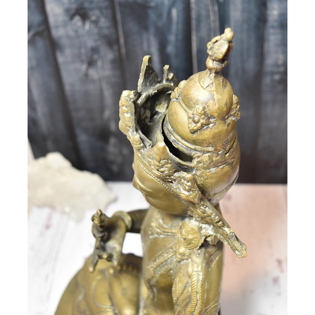 Bronze 16.75" Tibetan Vajrasattva Bronze Buddha Statuary For Sale - Image 8 of 18