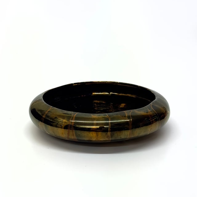 Mid-Century Modern Mid Century Modern Black and Brass Planter Curation - Group of 3 For Sale - Image 3 of 9