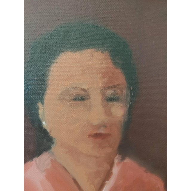 Here's a nice Mid 20th Century portrait of a woman in a kimono. This would make a nice addition to a powder room or a...