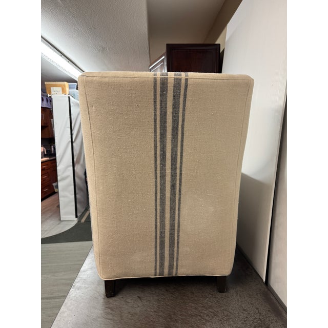 Wood Cisco Brothers Lloyd Striped Arm Chair For Sale - Image 7 of 12