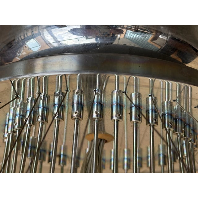 1950s Italian Chrome Pendants by Aureliano Toso, 1950, Set of 2 For Sale - Image 5 of 9