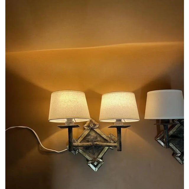 1950s Wall Lights in Resin from Line Vautrin, France, 1960s, Set of 2 For Sale - Image 5 of 12