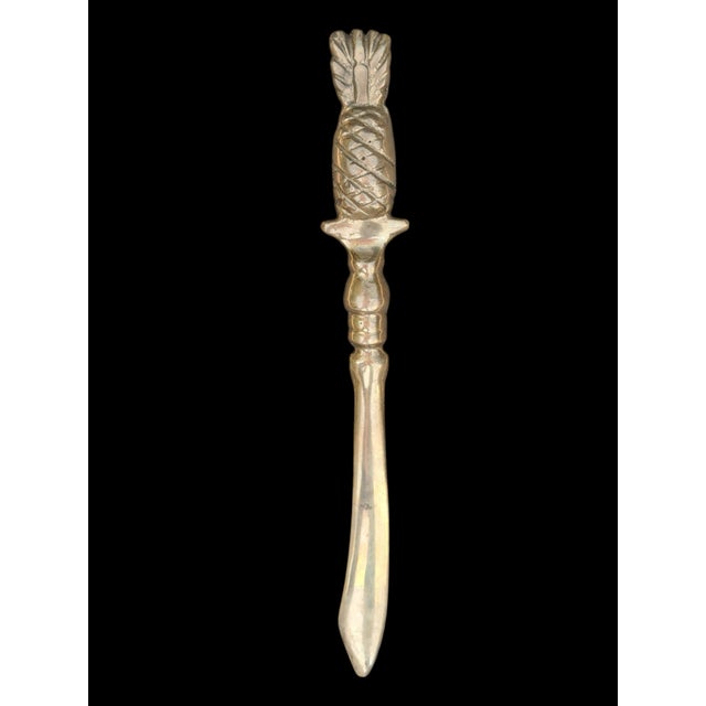 Vintage Brass Pineapple Letter Opener Desk Accessory For Sale - Image 4 of 6