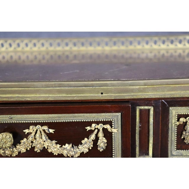 Signed Gervais Durand Cylinder Roll Top French Louis XVI Desk c.1880 For Sale - Image 10 of 12