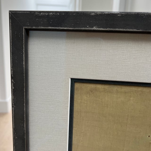 Mid 19th Century Framed Antique Persian Painting of Birds and Flowers on Silk For Sale - Image 5 of 6