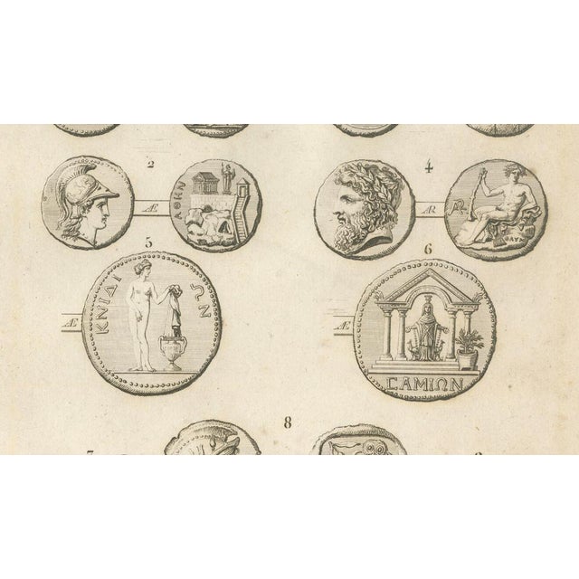 Paper Tardieu, Antique Print of Ancient Greek Coins and Medals, 1825, Engraving For Sale - Image 7 of 9