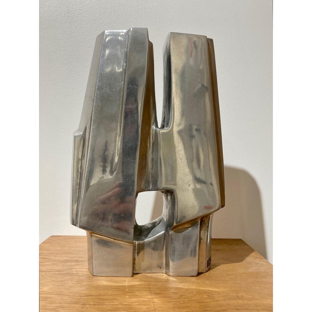 Nicolas Carréga, Confidence Sculpture, Cast Aluminum, 1970s For Sale - Image 3 of 10
