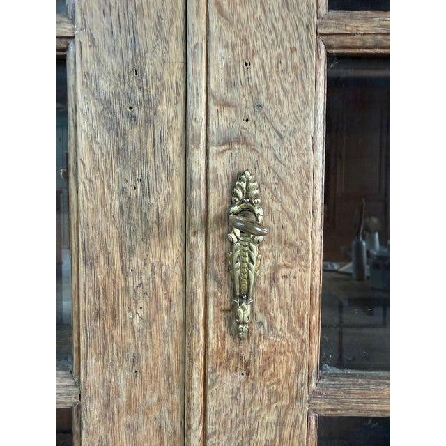 Large Antique Oak Display Cabinet, 1890s For Sale - Image 3 of 16