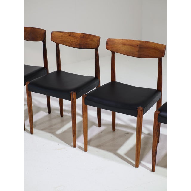 Black Danish 343 Dining Chairs in Rosewood by Knud Faerch for Slagelse Møbelværk, 1960s, Set of 6 For Sale - Image 8 of 18